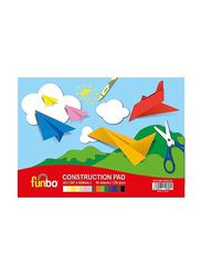 Funbo Construction Pad, A3, 50 Sheets, 15 Piece, Assorted Colours