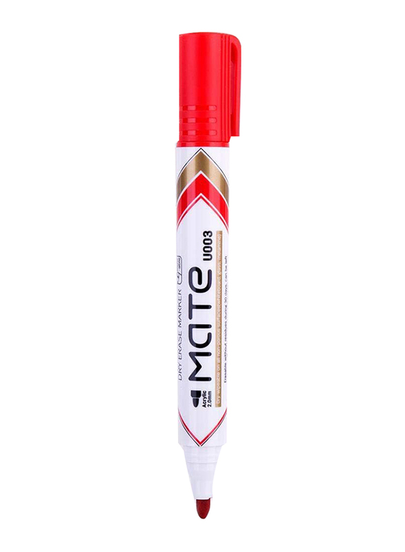 Deli 2mm Bullet Tip Dry Erase Marker, Red