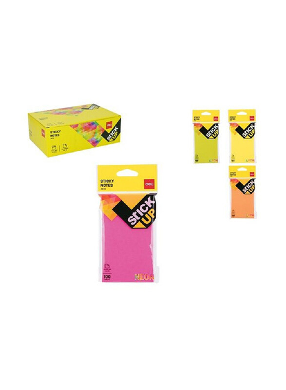 

Deli Sticky Notes, 76mm x 126mm, 100 Sheets, Assorted Color