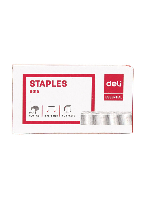 

Deli Stapler Pins, E0015, 1000 Pieces, Silver