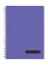 Maruman Septcouleur Note Book, 14.8 x 21cm, 7mm, 80 Sheets, A5 Size, N572B-10, Purple