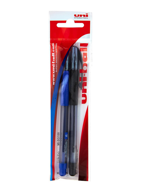 

Mitsubishi 2-Piece Uniball Lakubo Tip Ballpoint Pen, 1.0mm, Blue/Black