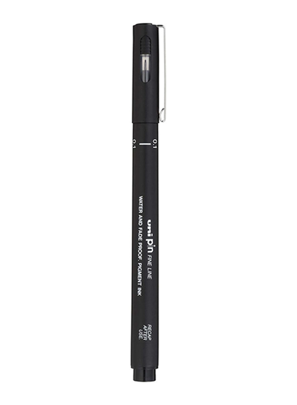 Uniball 12-Piece Fine Liner, 0.1mm, PIN200-01-BK-12, Black