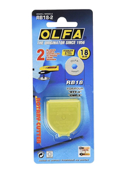 Olfa Rotary Cutter Spare Blade, 2 Pieces, Black/Yellow
