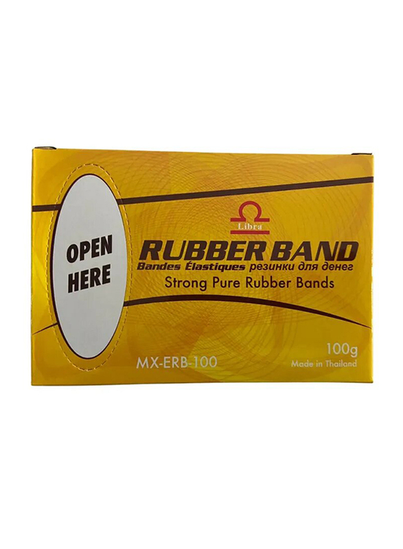 Libra No.16 Rubber Band, 50gm, Yellow