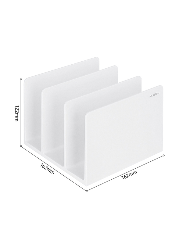 Nusign NS006 162x162x121.5mm Book End, White