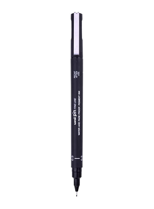 Uniball Pin Fine Line 0.3mm Pen, Black