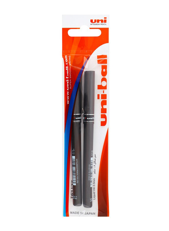 

Mitsubishi 2-Piece Uni-Ball Micro Deluxe Rollerball Pen Set, 0.5mm, Blue/Black