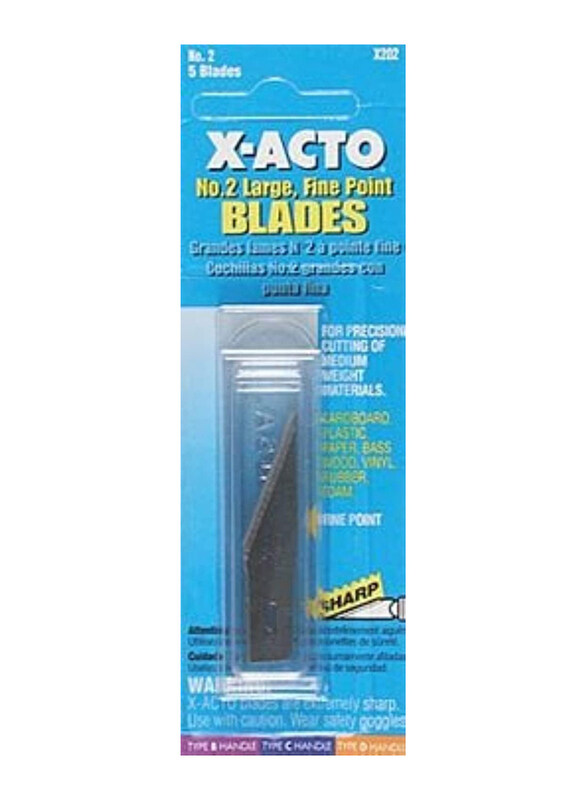 

X-Acto No.2 Fine Point Blade, Large, Silver