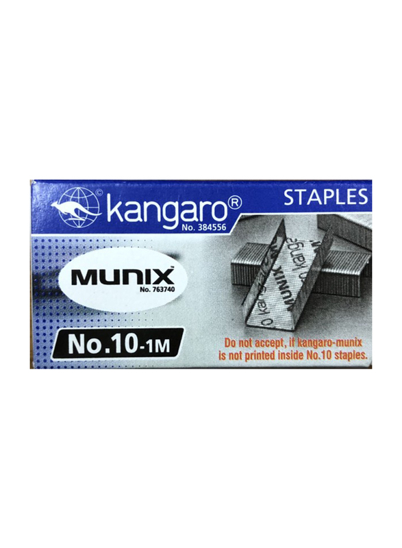 Kangaro No.10 Staples, 1000 Staples, Silver
