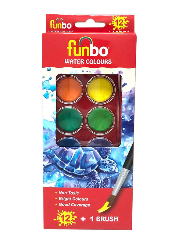 

Funbo Water Colour Cake, 12 Colours, FO-WCC-12, Multicolour