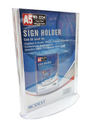 Modest A5 Portrait Sign Holder, 148x210mm, Clear