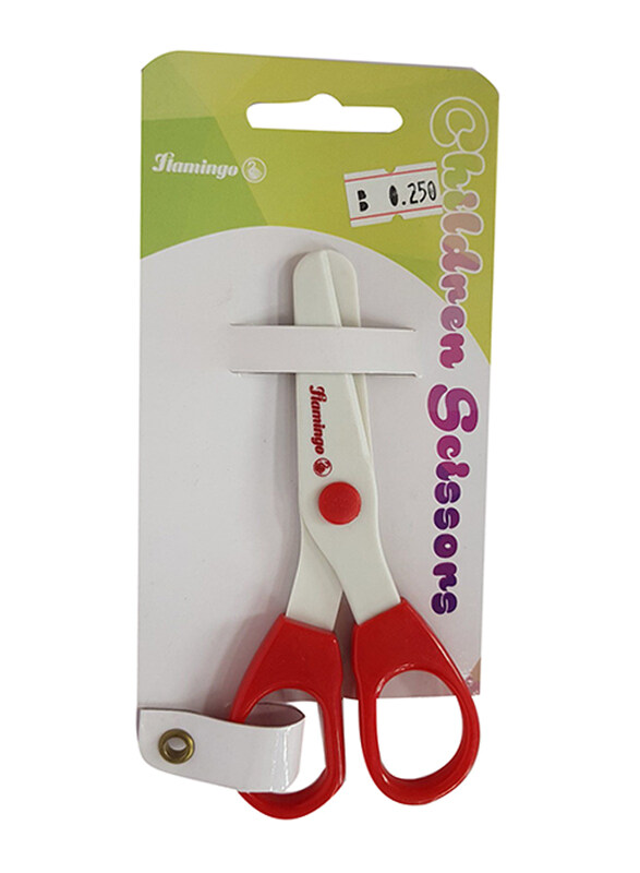 

Flamingo Children's Scissors, Red/White