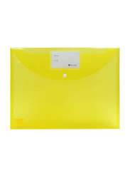 Atlas Document Bag with Card and Button, Yellow