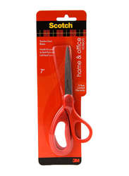3M 7 Inch Scotch Household Scissors, 1407, Red/Silver