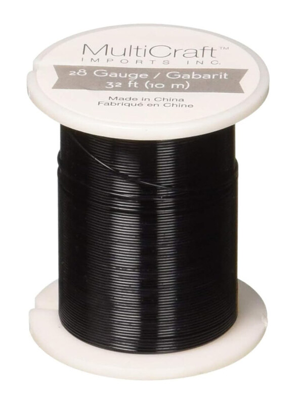 

Multicrafts Metallic Beading & Jewelry Wire 28 Gauge, 10 Meter, Black