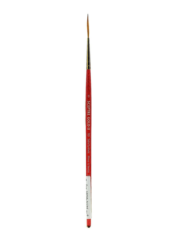

Winsor & Newton Sceptre Gold II Series 303 Short Handle Brush-Rigger, Red