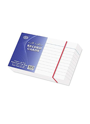 PSI Ruled Index Cards, 5 x 3 inch, 100 Sheets, Multicolour