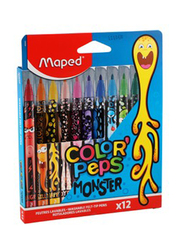 Maped Colour Peps FeltTip Monster, 12 Pieces, Multicolour