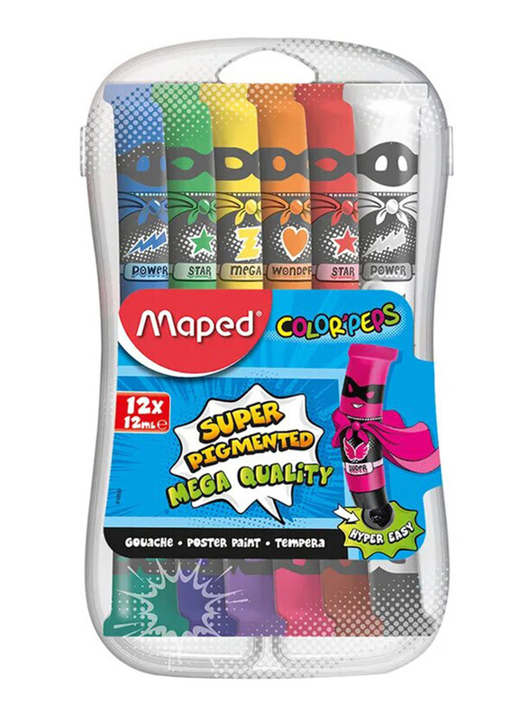 

Maped Color'peps Gouache Colour, 12ml, 12 Colour, Multicolour