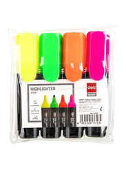 Deli 4-Piece Highlighter Set, Multicolour