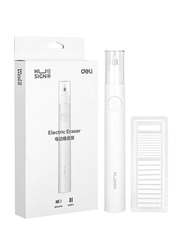 Deli Nusign Rechargeable Electric Eraser, White