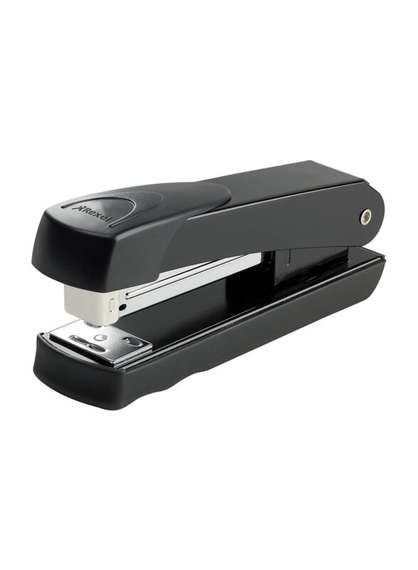 

Rexel Meteor Half Strip Metal Stapler, 20 Sheet, Black/Silver