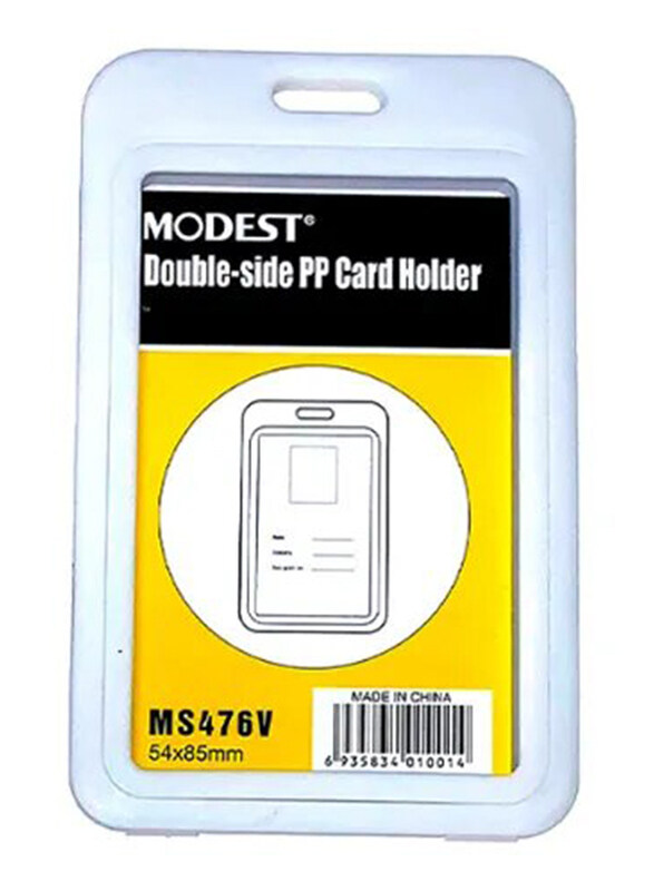 

Modest Double-Sided PP Portrait Card Holder, 54x85mm, Clear