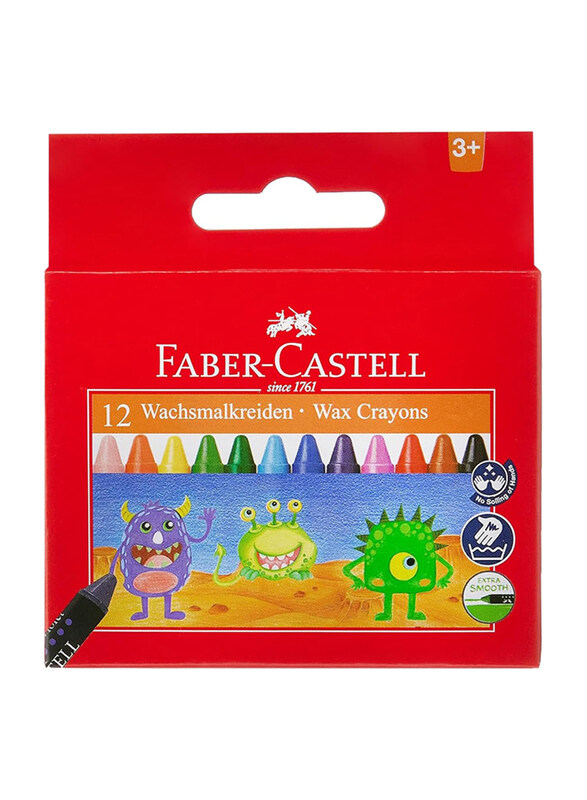 

Faber-Castell Wax Crayon, 12 Colors, Multicolour