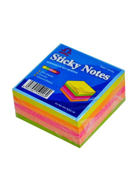 Libra Sticky Notes, 250 Sheets, Multicolour
