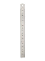 Deli Metal Ruler, 30cm, Silver