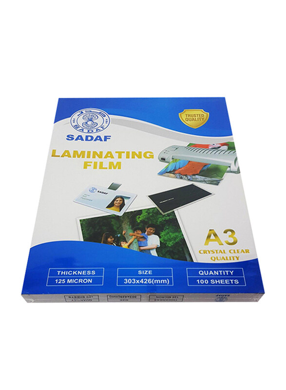 

Sadaf A3 Lamination Pouch, 100 Pieces, Clear