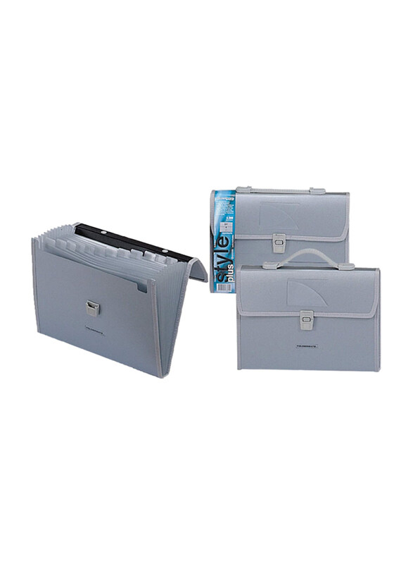 

Foldermate 13 Pocket A4 Expanding File, Silver