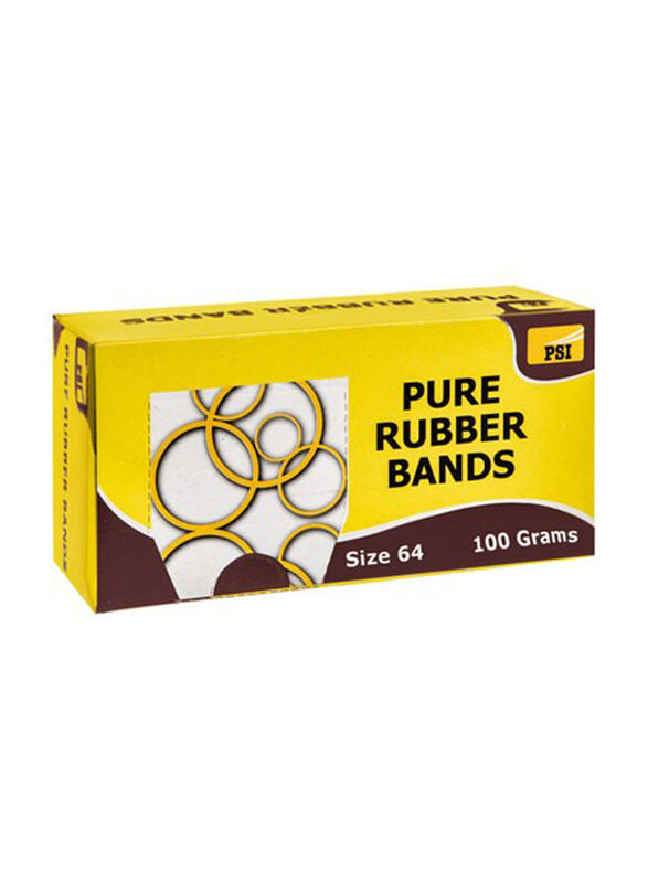 

PSI No.64 Heavyduty Rubber Band, 100gm, Yellow