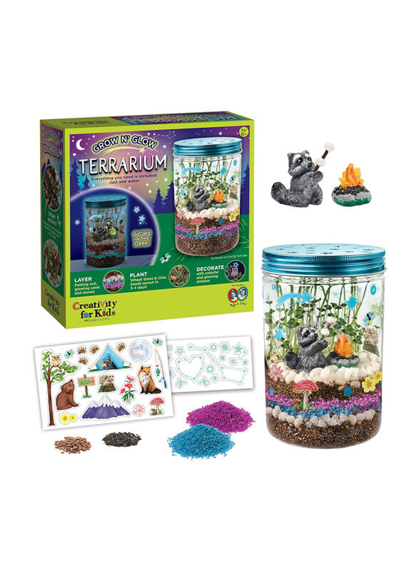 

Creativity For Kids Grow N' Glow Terrarium Kit, Ages 6+, Multicolour