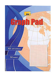 PSI Graph Pad, 297 x 420mm, 50 Sheets, A3 Size, Multicolour