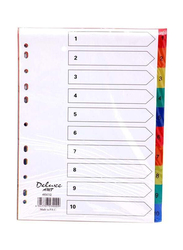 Deluxe File Divider 1-10 Colors, Clear