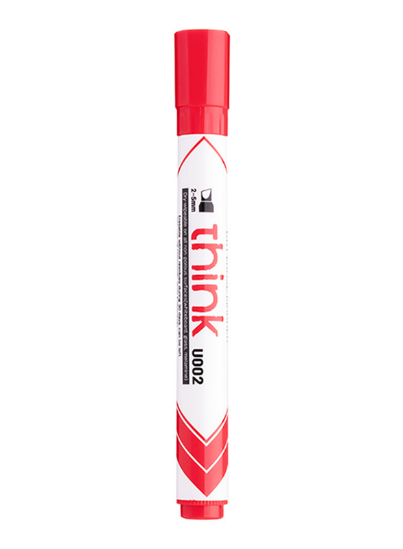 Deli 2-5mm Chisel Tip Dry Erase Marker, Red