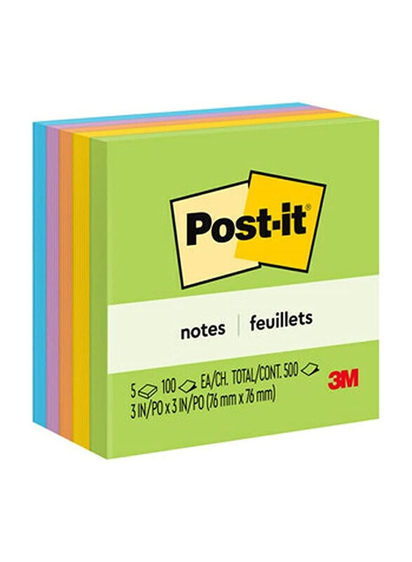 

3M 3 x 3 Inch Post-it Notes, 654-5UC, Multicolour