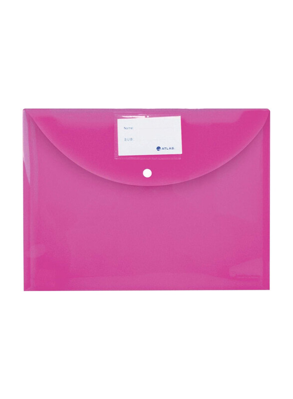 

Atlas Document Bag with Card & Button, Pink