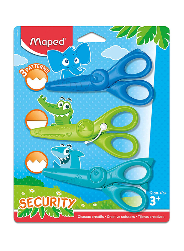 Maped Craft Blister Kids Scissor, 3 Piece, Multicolour