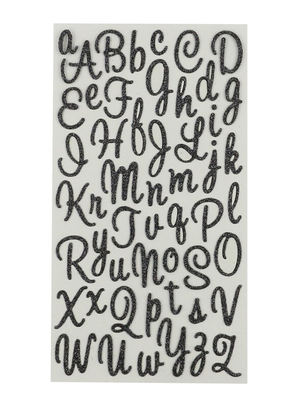 

EK Alpha Script Sticko Sticker, Black