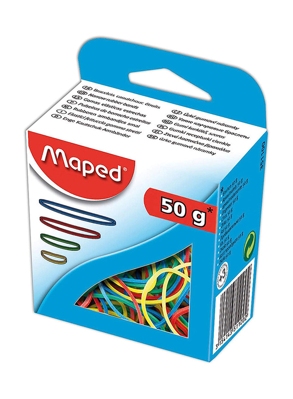 Maped Rubber Bands, 50g, Assorted