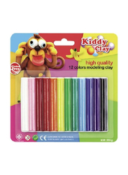 Kiddy Clay Modelling Clay, KC-ST-200-12, Multicolour