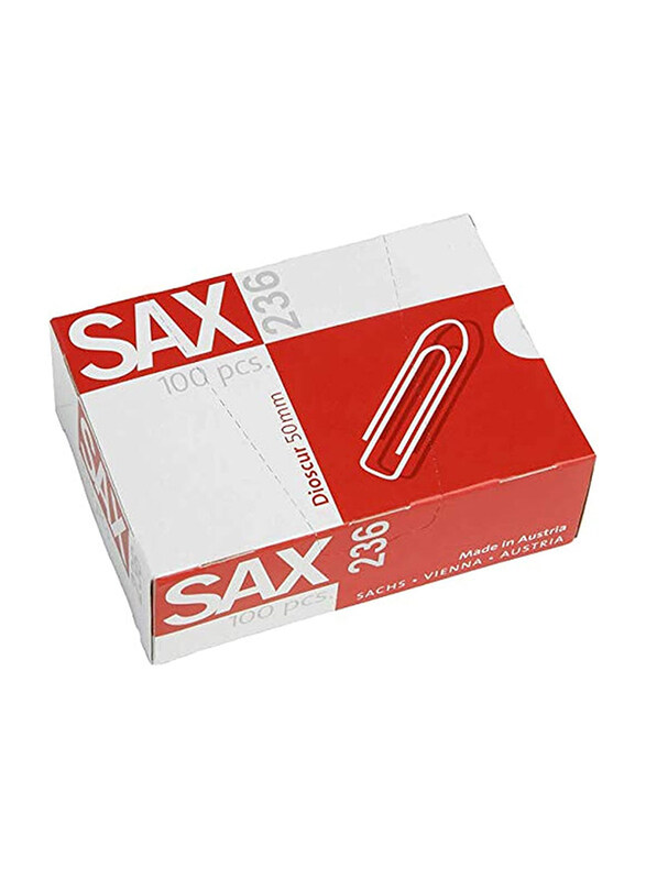 

Sax Paper Clip, 50mm, 100 Pieces, Silver