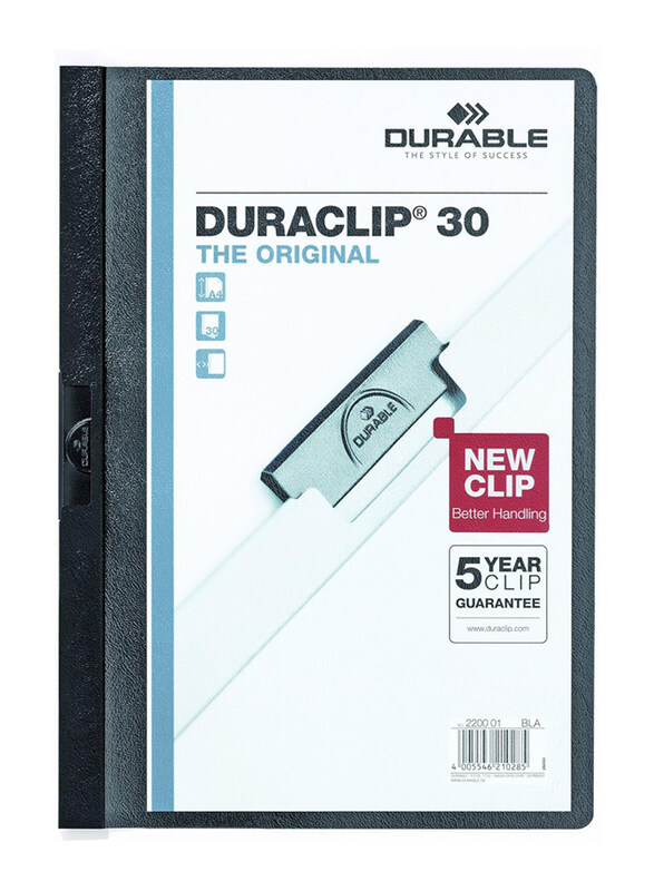 

Durable A4 Size Dura Clip File, 2200, 30 Sheets, Black