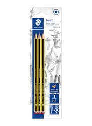 Staedtler HB Noris Pencil with Blister, 3 Pieces, Yello/Black