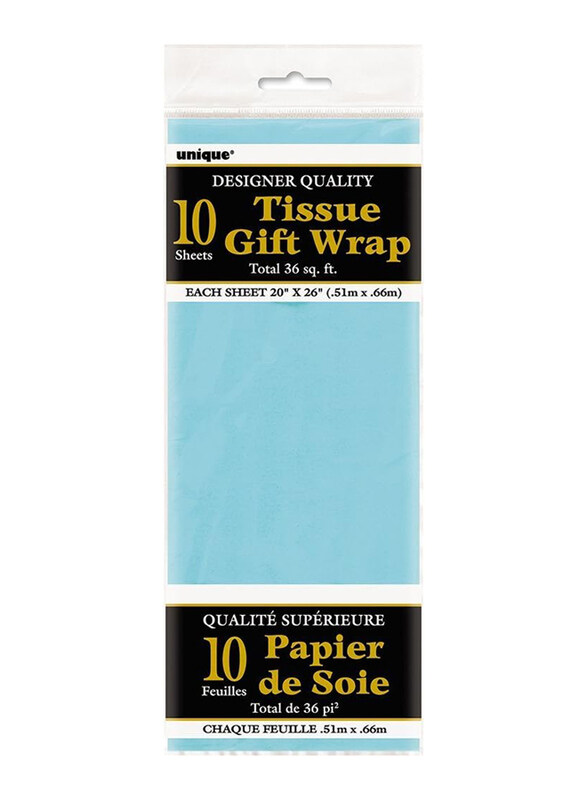 

Unique Tissue Sheets, 10 Pieces, 20 x 26 inch, Blue
