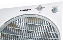 Nikai Electric Box Fan, 45W, 12-inch, NF755N2, White/Grey