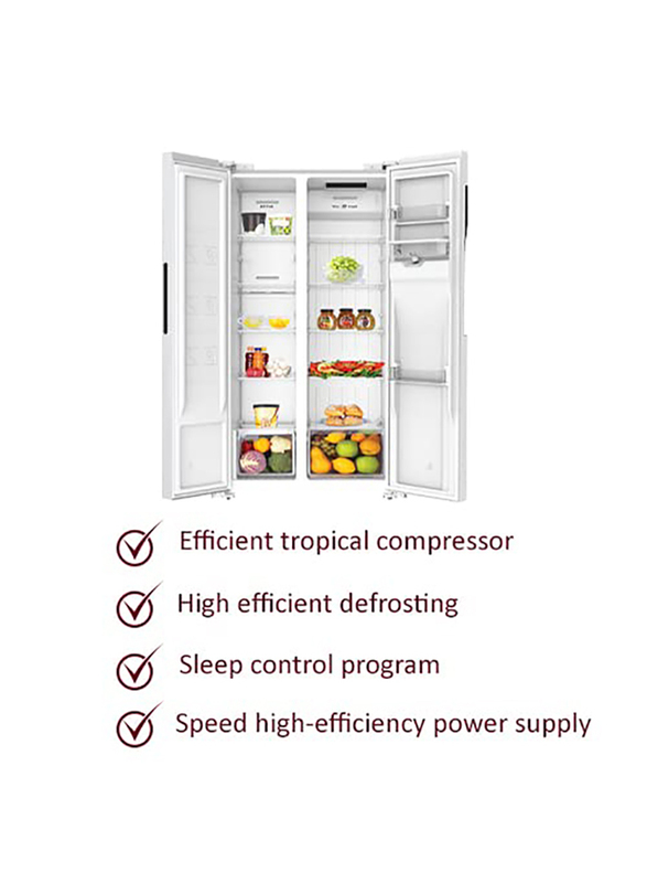Nikai 700L Side By Side Door Refrigerators, NRF750SBSS, Silver